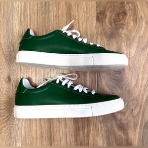Dooney & Bourke Green Leather Lace-Up Sneakers Size 38.5